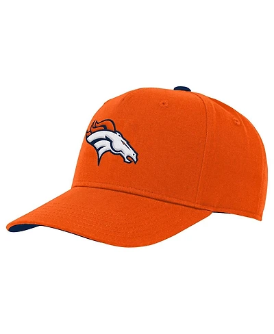 Outerstuff Big Boys and Girls Orange Denver Broncos Team Pre-Curved Adjustable Hat
