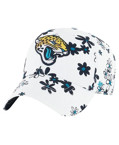 '47 Brand Girls Toddler White Jacksonville Jaguars Daisy Delight Clean Up Adjustable Hat
