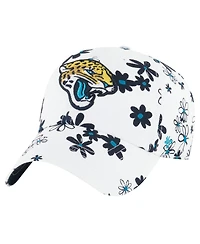 '47 Brand Girls Toddler White Jacksonville Jaguars Daisy Delight Clean Up Adjustable Hat