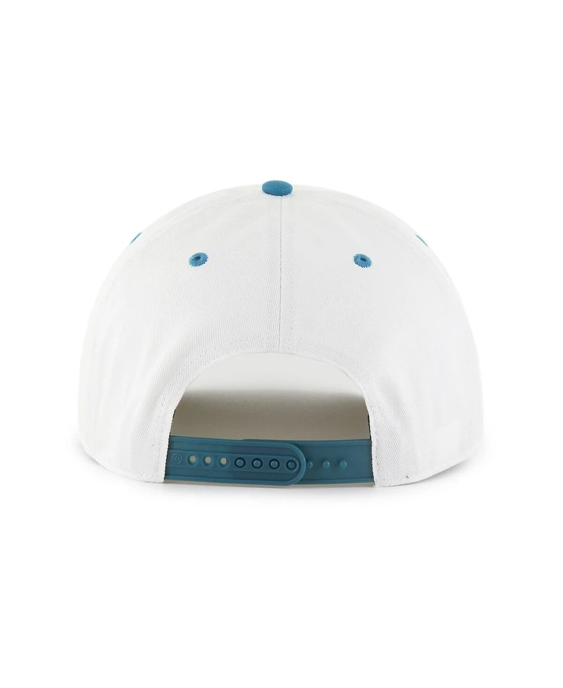 '47 Brand Men's White/Teal Jacksonville Jaguars Roscoe Two-Toned Hitch Adjustable Hat