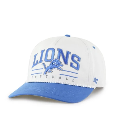 '47 Brand Men's White/Blue Detroit Lions Roscoe Two-Toned Hitch Adjustable Hat