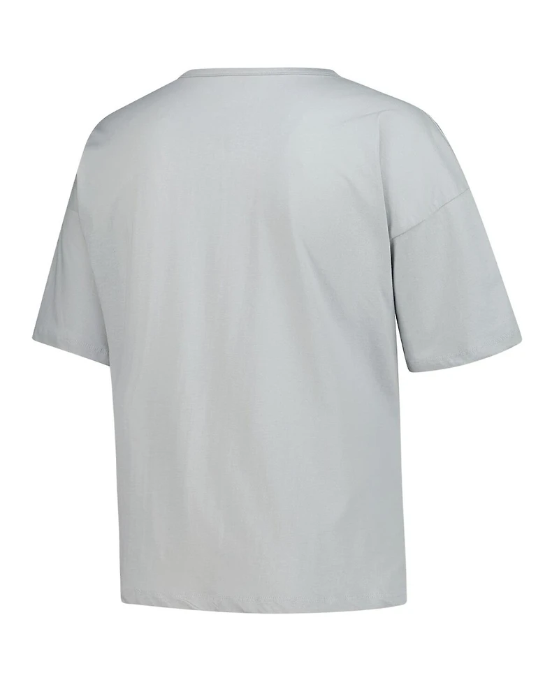 Fanatics Women's Gray Ohio State Buckeyes Plus Winning Gear Notch Neck T-Shirt