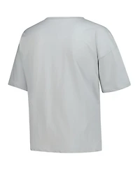 Fanatics Women's Gray Ohio State Buckeyes Plus Winning Gear Notch Neck T-Shirt