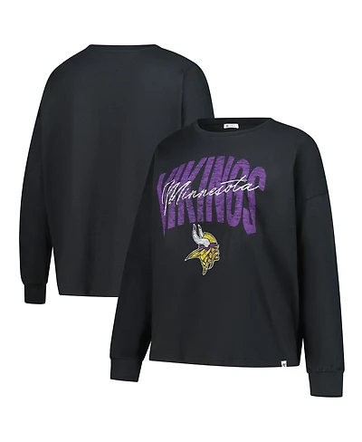 '47 Brand Women's Black Minnesota Vikings Plus Muse Sydney Long Sleeve T-Shirt