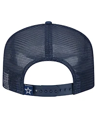 New Era Big Boys and Girls White/Navy Dallas Cowboys Distressed 9FIFTY A-Frame Snapback Hat