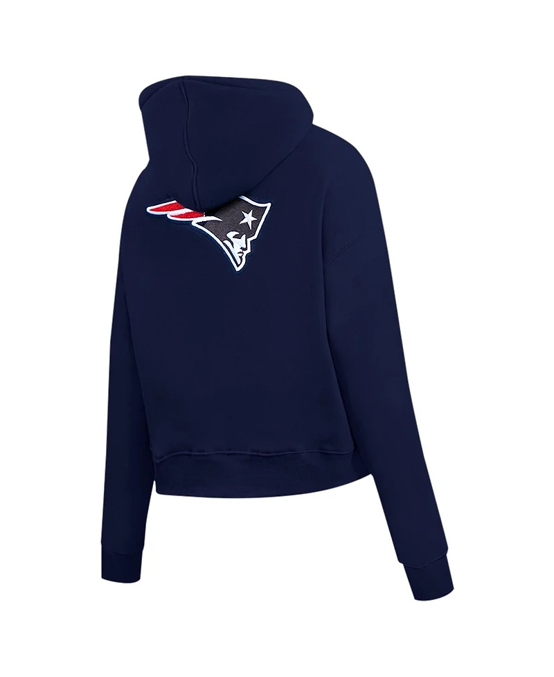 Pro Standard Women's Navy New England Patriots Split Logo Full-Zip Hoodie