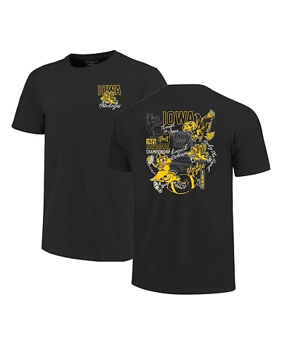 Image One Men's Black Iowa Hawkeyes Big Tall Vintage Through The Years Core T-Shirt