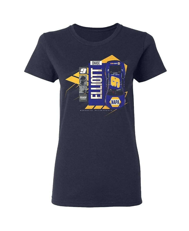 Hendrick Motorsports Team Collection Women's Navy Chase Elliott Napa Car T-Shirt