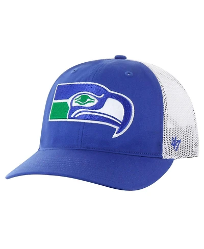 '47 Brand Men's Royal/White Seattle Seahawks Team Unstructured Trucker Adjustable Hat