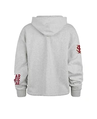 '47 Brand Women's Heather Gray Florida State Seminoles High Hopes Long Sleeve Cropped Hoodie