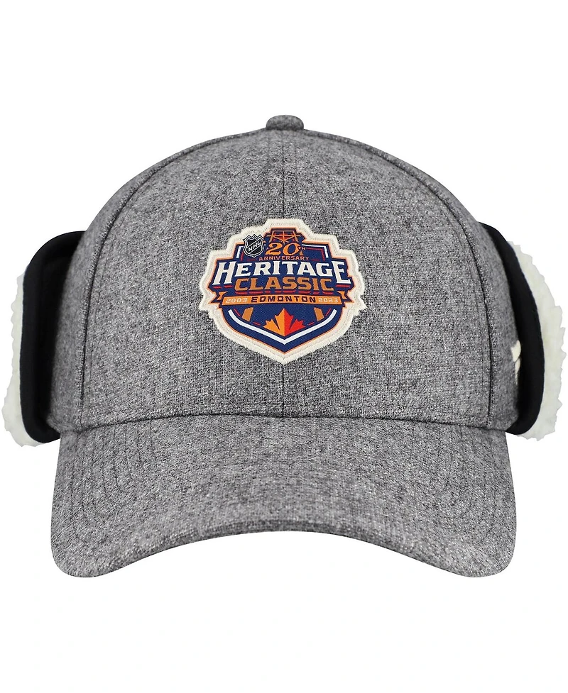 Fanatics Men's Heather Gray 2023 Nhl Heritage Classic Ear Flap Stretch Hat
