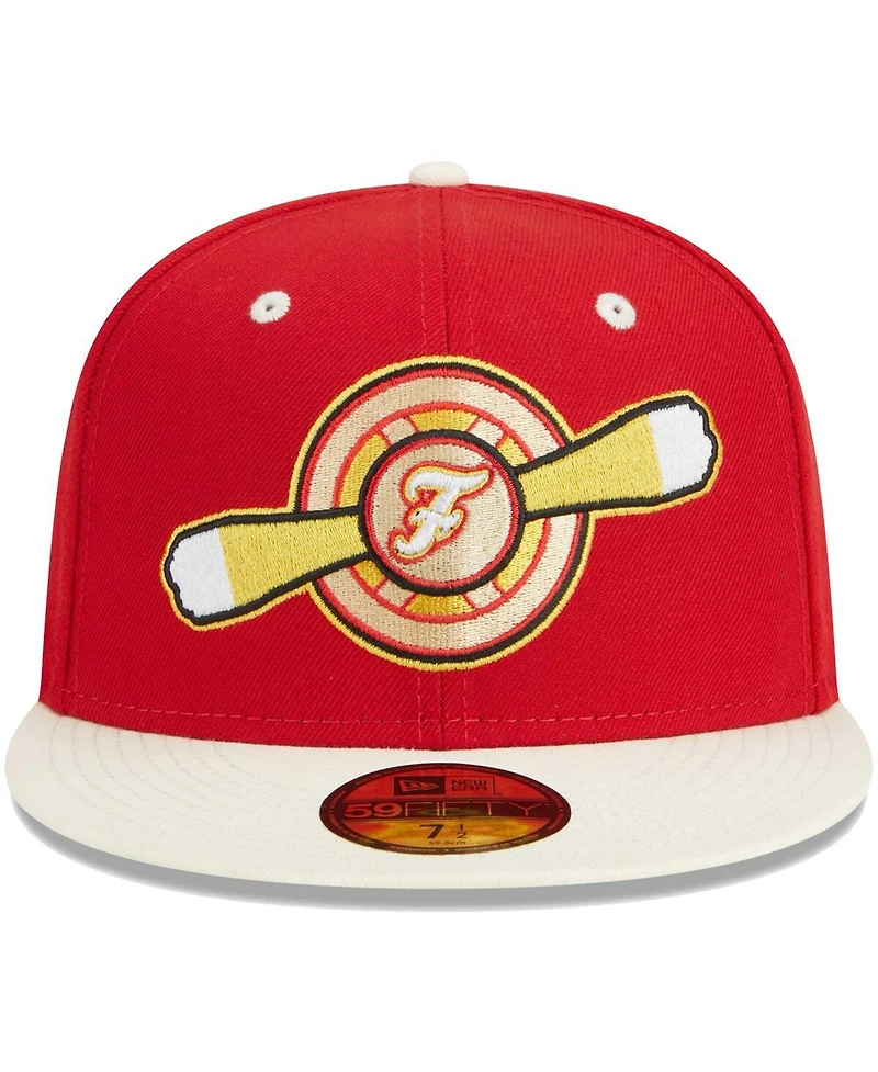 New Era Men's Red Winston-Salem Dash Theme Nights Flight 59FIFTY Fitted Hat
