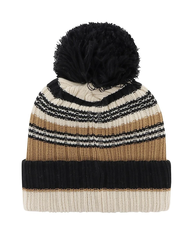 '47 Brand Women's Khaki Florida State Seminoles Barista Cuffed with Pom Knit Hat