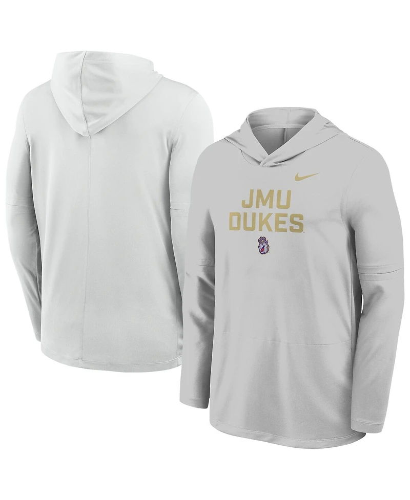 Nike Men's Gray James Madison Dukes Sideline Dri-fit Lightweight Sweatshirt