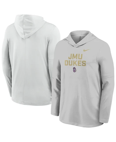 Nike Men's Gray James Madison Dukes Sideline Dri-fit Lightweight Sweatshirt