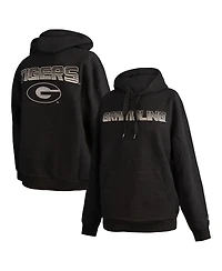 Fisll Men's Black Grambling Tigers Puff Print Sliced Pullover Hoodie