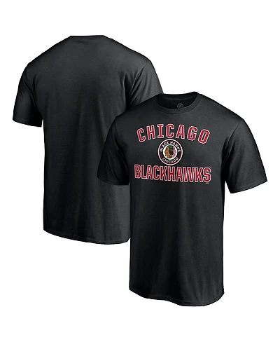 Fanatics Mto Label Men's Black Chicago Blackhawks Special Edition Victory Arch T-Shirt