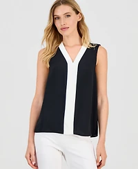 Kasper Women's Colorblocked Sleeveless Top