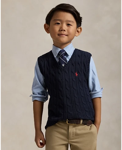 Polo Ralph Lauren Toddler and Little Boys Cable-Knit Sweater Vest