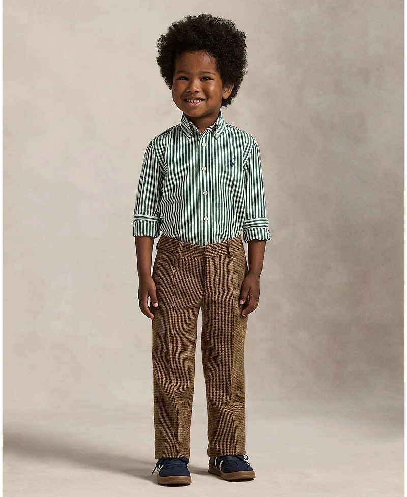 Polo Ralph Lauren Toddler and Little Boys Striped Cotton Poplin Shirt