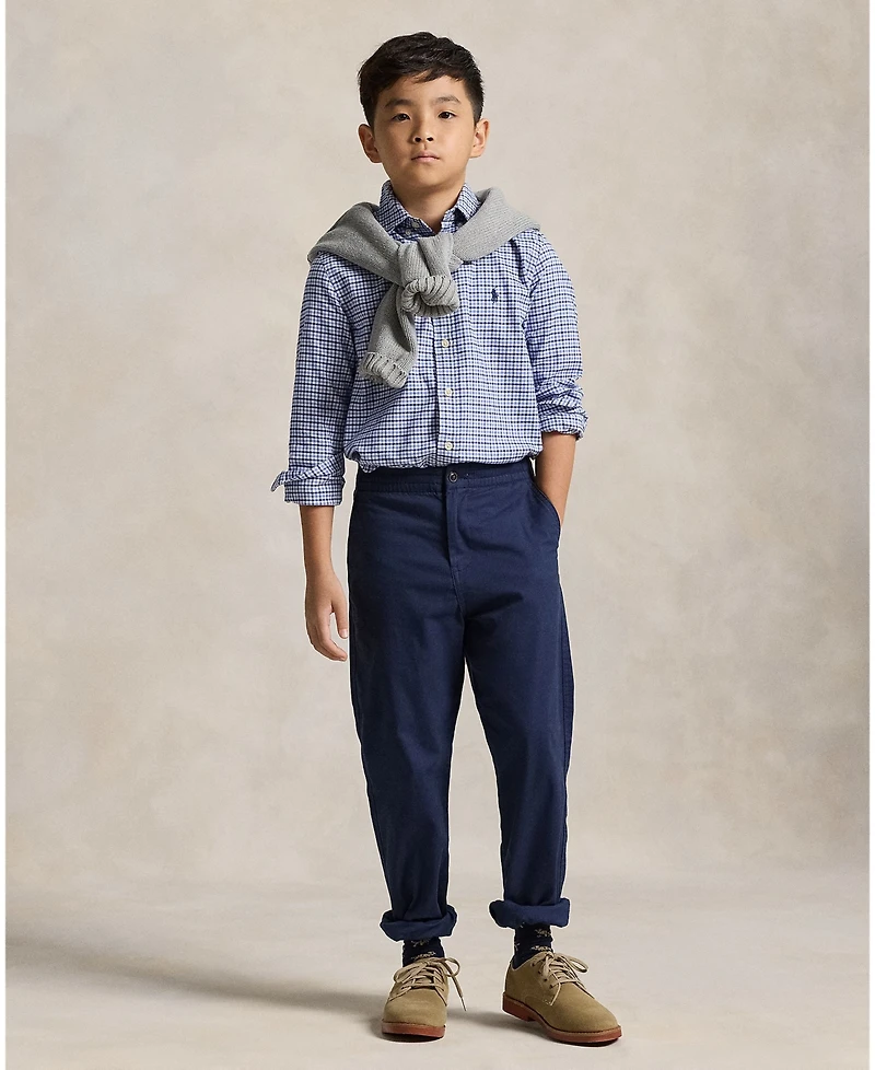 Polo Ralph Lauren Big Boys Gingham Performance Canvas Shirt