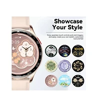 Ruxing Smart Smart Watches For Women With Earbuds (Call Receive/Music Playback) IP67 100+ Sports Modes Health Monitor Message Notification Weather For