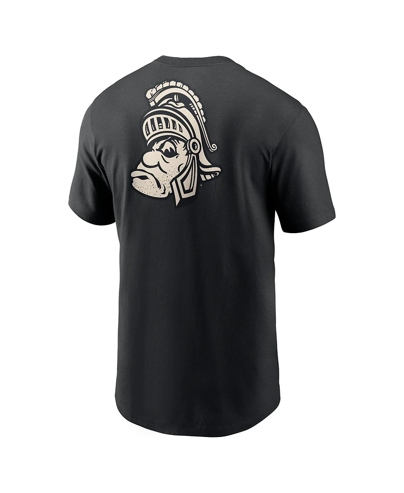 Nike Men's Black Michigan State Spartans Fashion 2-Hit T-Shirt