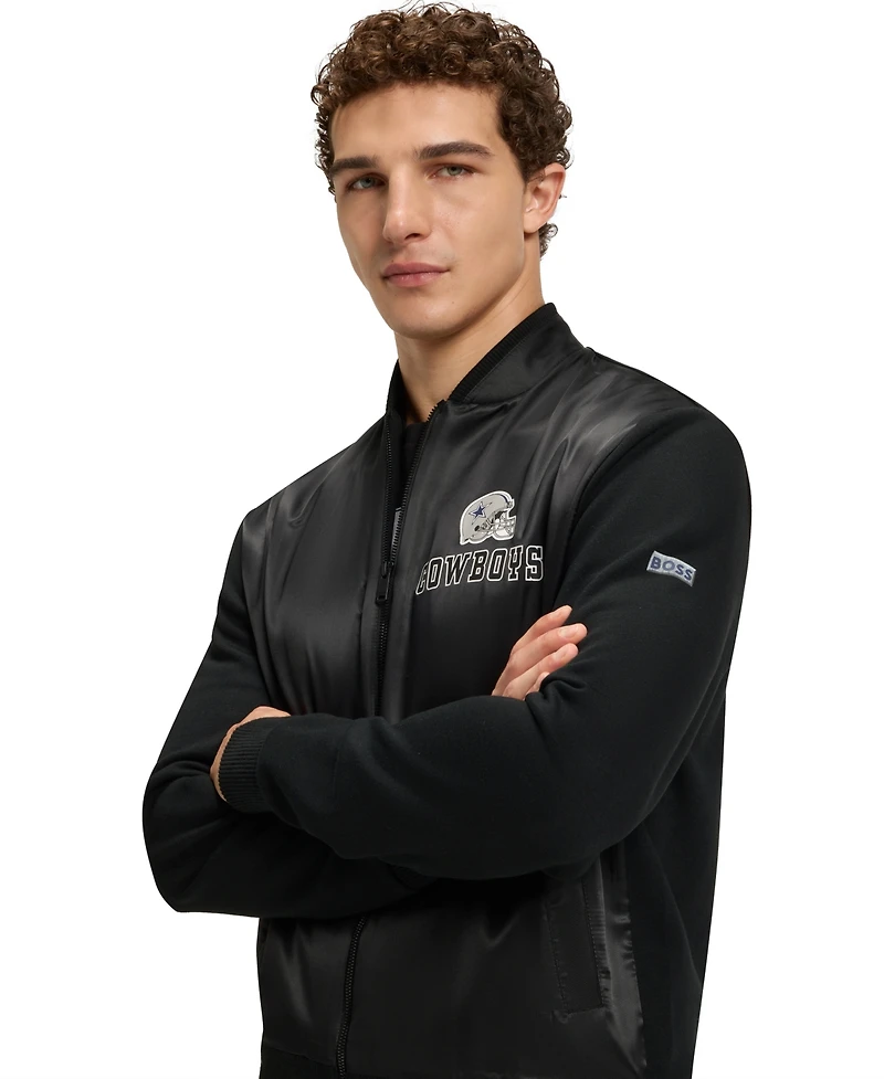 Boss x Dallas Cowboys Helmet Graphic Bomber Jacket