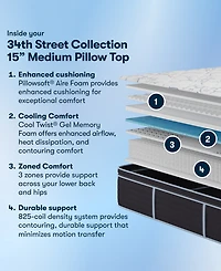 Serta 34th Street 15" Medium Pillow-Top Mattress