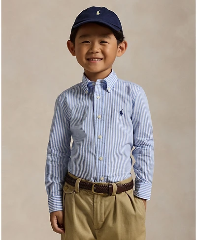 Polo Ralph Lauren Toddler and Little Boys Striped Cotton Poplin Shirt