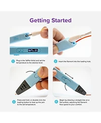myFirst 3D Pen Artist - Printing Pen with 6 Pcl Filament Colors, Stencil Book, Charger