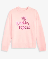 On 34th Women's Sip Sparkle Repeat Crewneck Sweater, Macy's Exclusive