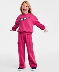 Nike Toddler and Little Girls 2-Piece Essentials Crewneck Cargo Pants Set