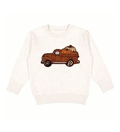 Sweet Wink Little and Big Boys Fall Truck Patch Sweatshirt