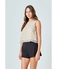 endless rose Women's Sequins Embellished Top