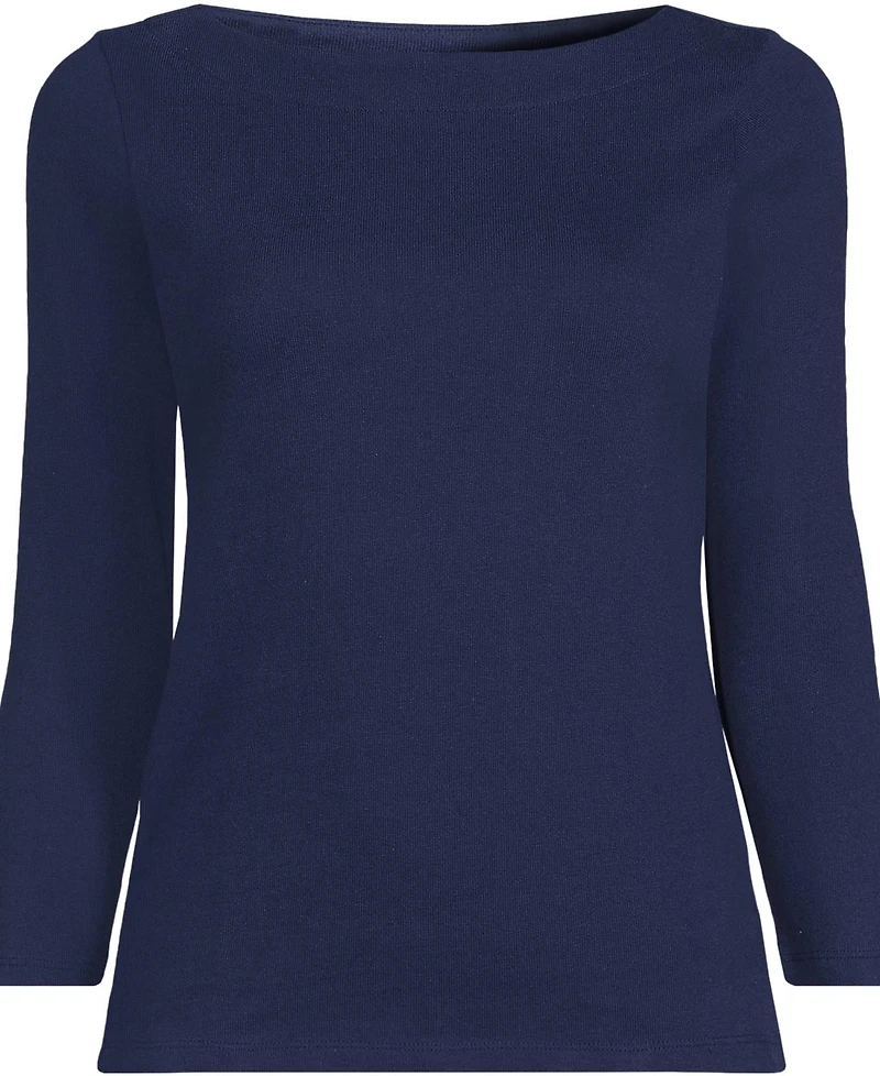Lands' End Women's Mariner Jersey Boatneck Top