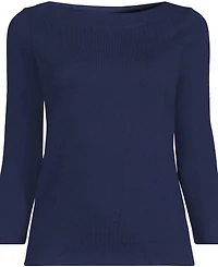 Lands' End Women's Mariner Jersey Boatneck Top