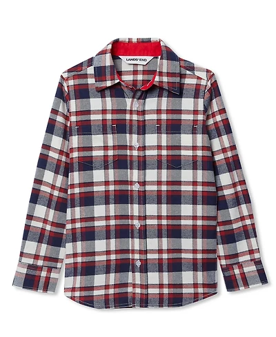 Lands' End Kids Long Sleeve Flannel Shirt