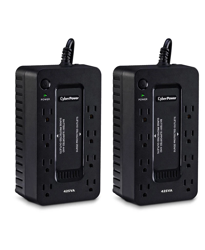 CyberPower ST425 8-Outlet 425VA/260W Surge Protection and Battery Backup Ups System, 2-Pack
