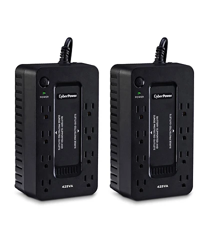CyberPower ST425 8-Outlet 425VA/260W Surge Protection and Battery Backup Ups System, 2-Pack