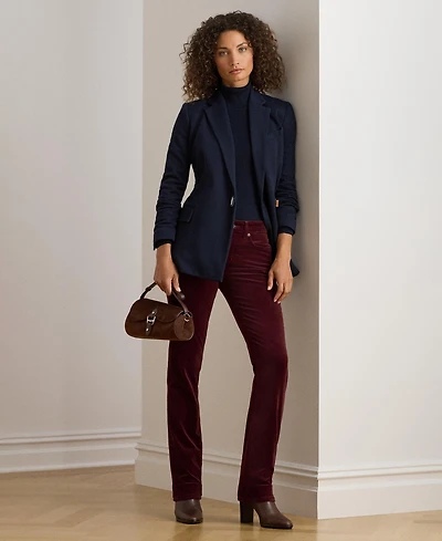 Lauren Ralph Stretch Corduroy Mid-Rise Straight Pants