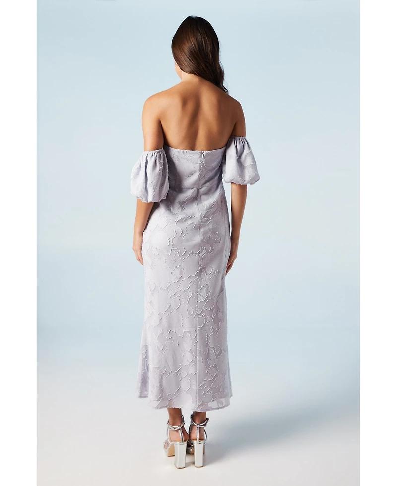 Oasis Women's Puff Sleeve Bridesmaids Midi Dress