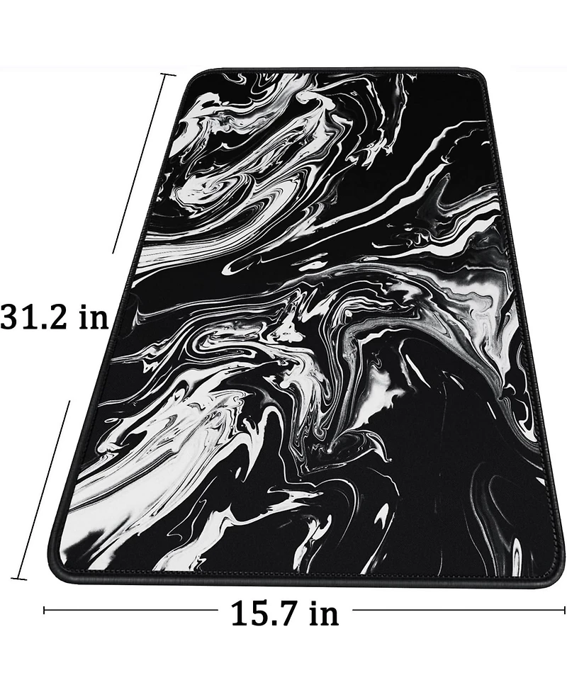 memzuoix Large Extended Gaming Mouse Pad with Stitched Edges, (31.5X15.7In) Durable Non-Slip Natural Rubber Base, Waterproof Mat for Gamer/Desktop/Off