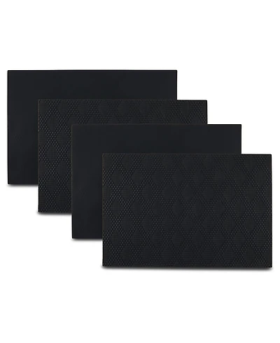 Dainty Home Basel Reversible Premium Faux Leather 12" x 18" Rectangular Placemats Set of 4