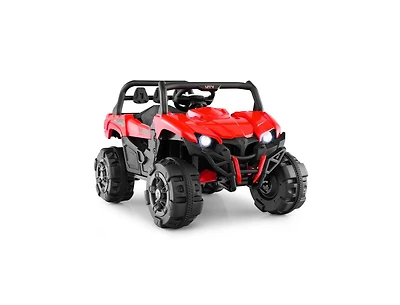 Akiudex 12V Kids Ride-On Utv with Remote Control, Music, Led Lights & Storage