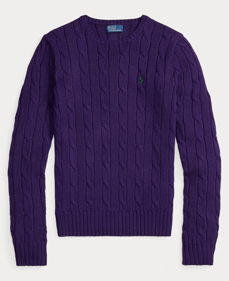 Polo Ralph Lauren Women's Cable-Knit Cotton Crewneck Sweater