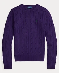 Polo Ralph Lauren Women's Cable-Knit Cotton Crewneck Sweater
