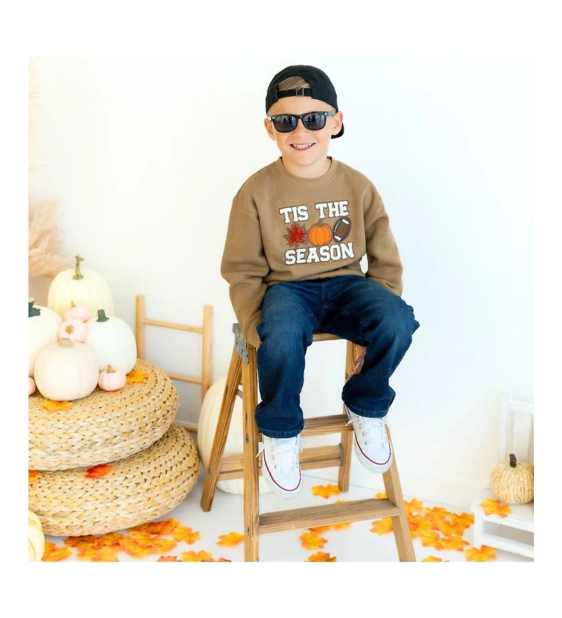Sweet Wink Little and Big Boys Tis The Season Pumpkin Patch Sweatshirt