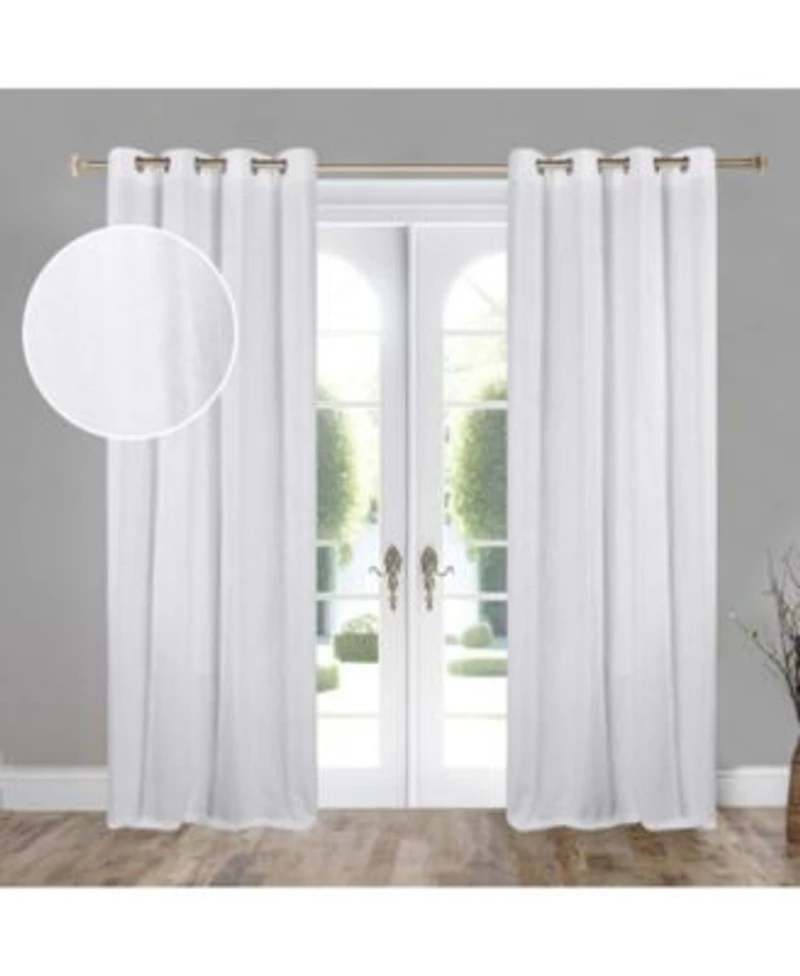 Superior Noor Chenille Semi Blackout Machine Washable Curtains Set Of 2 Panels