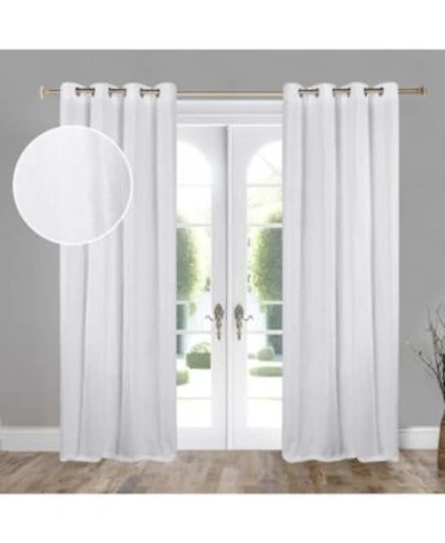 Superior Noor Chenille Semi Blackout Machine Washable Curtains Set Of 2 Panels